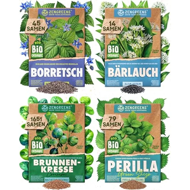 ZenGreens® - Bio Kräutersamen im 25er Set - 25 Kräuter Samen für den einfachen Anbau im Garten, Balkon oder Hochbeet - Pflanzensamen - Saatgut – Bild 17