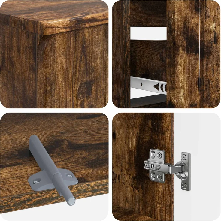 vidaXL 2-teiliges Badezimmer Schrank Set ZWOLLE Raucheiche 3417680 – Bild 7