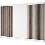 A&J MöbelLand Schwebetürenschrank IOSA 200 cm mit 4 Schubladen, und 3D Lamellen