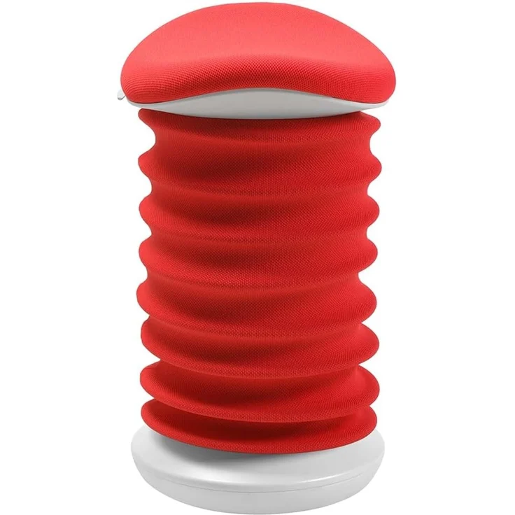 TOPSTAR Sitness 4D AGR-Zertifiziert Dynamischer Sitzhocker Papyrusweiß coralrot - ergonomischer Bürohocker - höhenverstellbar - stärkt den Rücken - entlastet die Bandscheiben
