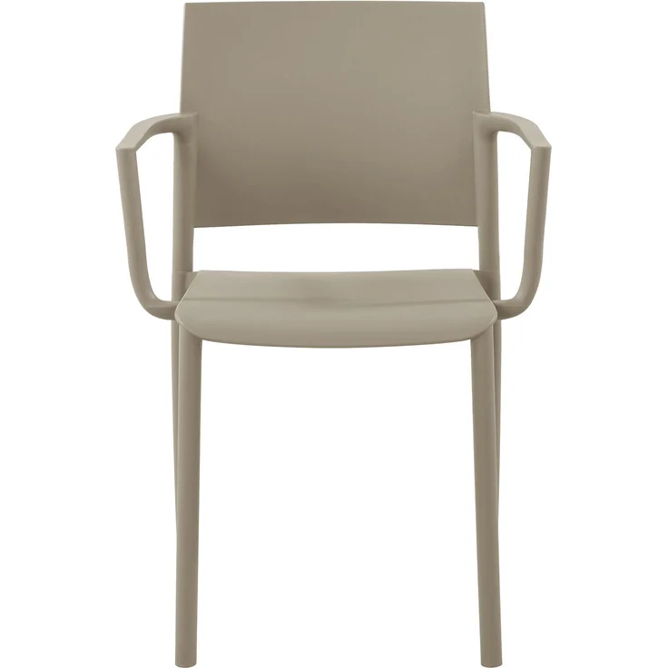 CLP Gartenstuhl wetterfest Valtor UV-beständig mit Armlehnen belastbar bis 150 kg,taupe – Bild 4