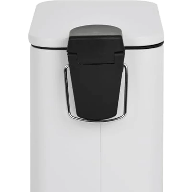 SVITA Mülleimer ST5, Treteimer, Softclose-Funktion, 5L, Stahl pulverbeschichtet, Weiß – Bild 6