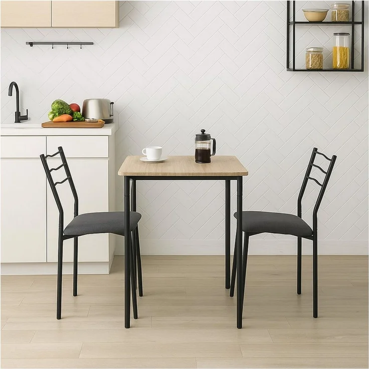 HTI-Living Essgruppe Essgruppe Thora 3-teilig Tischplatte San Remo, (Set, 3-tlg, 1 Tisch, 2 Stühle) – Bild 1
