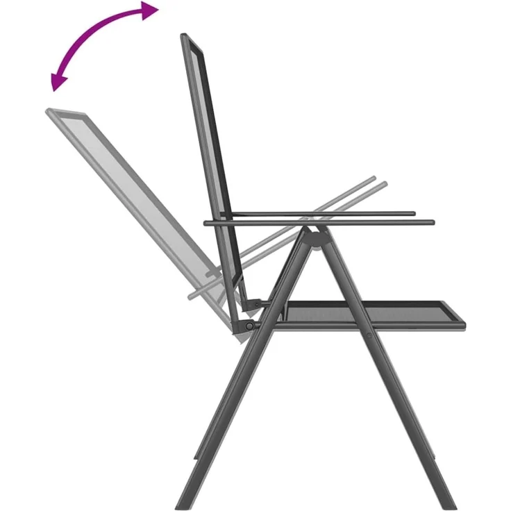 Garten Essgruppe 2 Personen Stühle Gartentisch Balkon klappbare Stahl 3-tlg – Bild 6