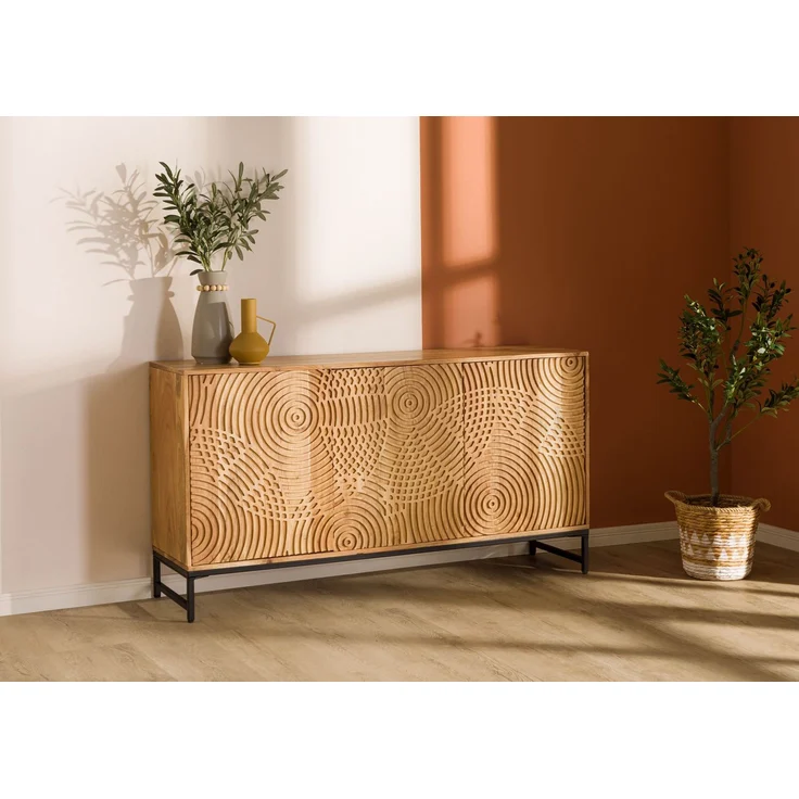 Sideboard Akazie 150x40x80 natur lackiert MARRAKESCH #115 – Bild 3