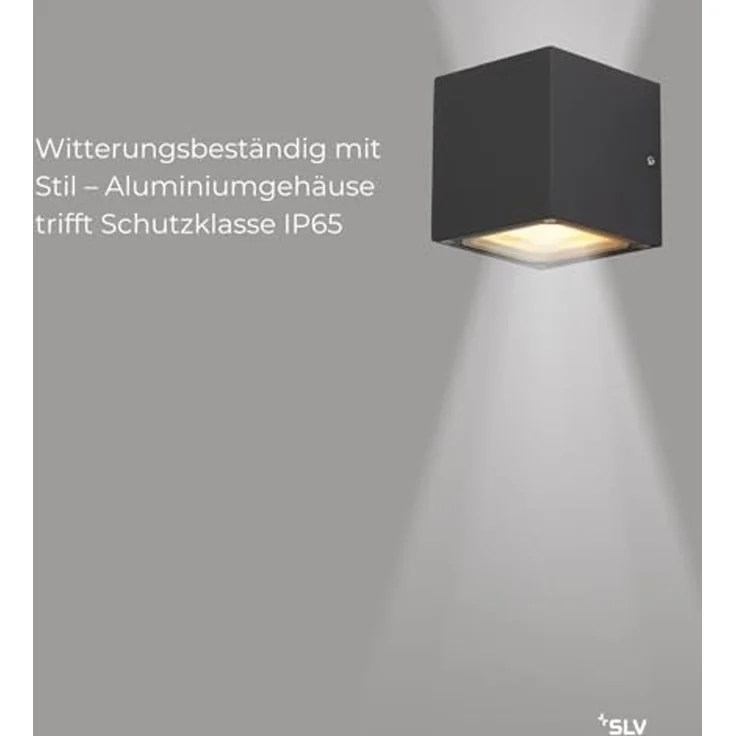 SLV No. 232535 SITRA CUBE Wandleuchte anthrazit 2xGX53 max. 2x9W – Bild 4