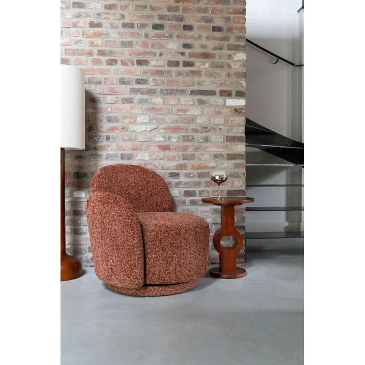 DutchBone Loungesessel Rose in Bordeaux-Rot, drehbar und gemütlich 76x74x76 cm – Bild 4