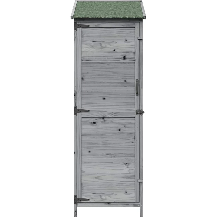 vidaXL Gartenschuppen Grau 59,5 x 56 x 176,5 cm Massivholz aus Fichte 42033446 – Bild 5