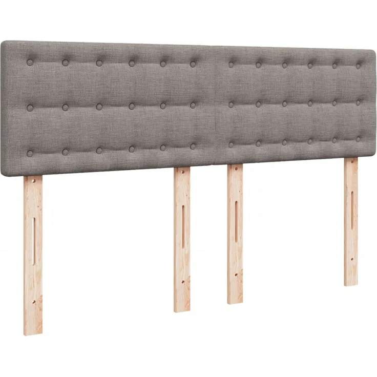 vidaXL Boxspringbett mit Matratze Taupe 140x200 cm Stoff 3289021 – Bild 12