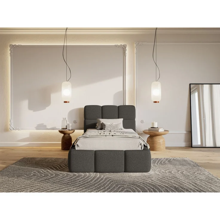 Selsey 'Cloudy' Polsterbett 90x200 cm, Bettkasten & Lattenrost, Chenille Graphit – Bild 2