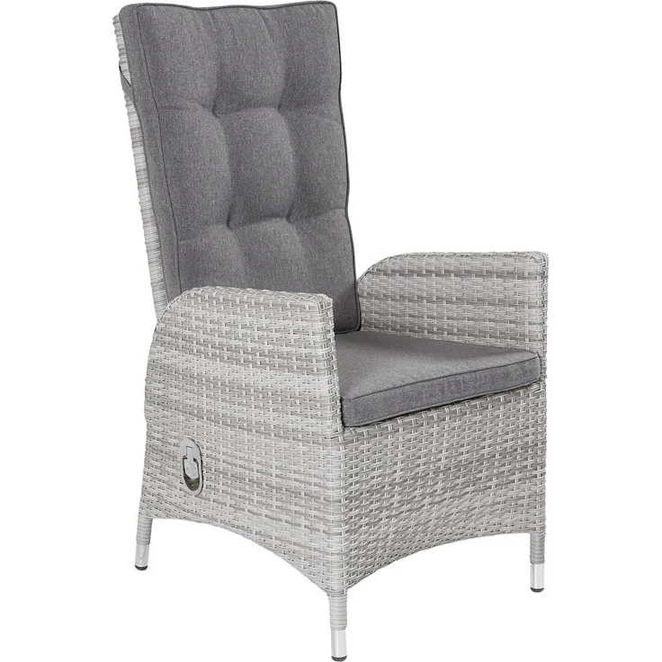 LC Garden Gartenstuhl Positionsstuhl Verstellsessel Parma Dining weiß-grau – Bild 5