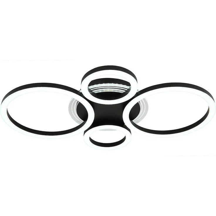LED Deckenleuchte, schwarz, Ring-Design, CCT, L 53 cm – Bild 5