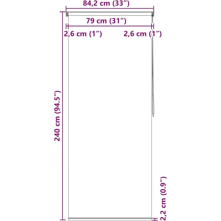 vidaXL Duschrollo 80x240 cm Seesternmuster 142859 – Bild 10