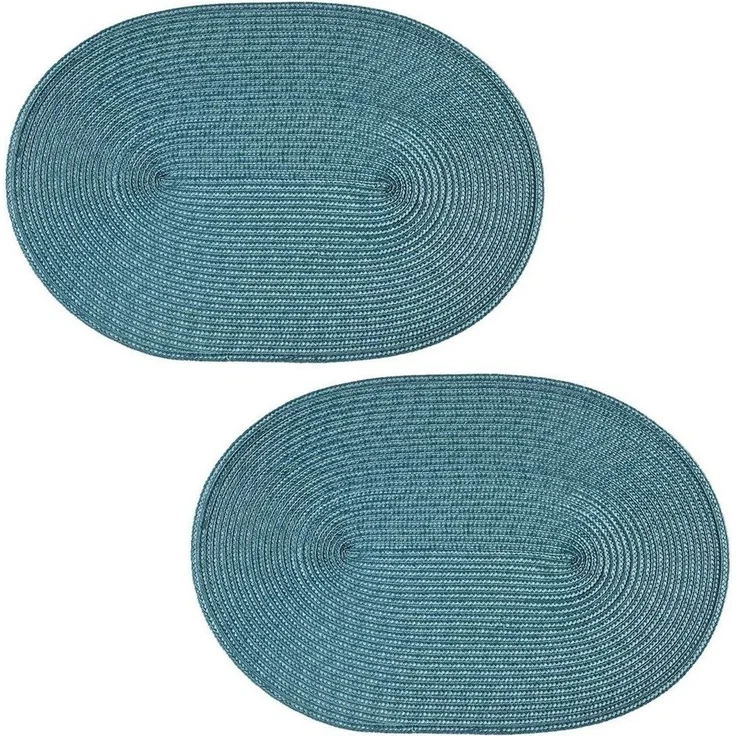 Haus und Deko Platzset Platzset 2er Set oval ca. 45x30 cm Platzdeckchen Tischset geflochtene, (2-St) – Bild 3