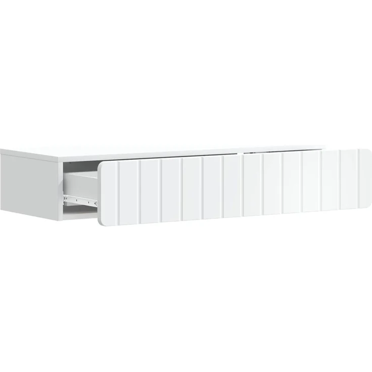 vidaXL Wandmontierter Beistelltisch Weiß 87,5 x 34,5 x 17 cm 898325 – Bild 4
