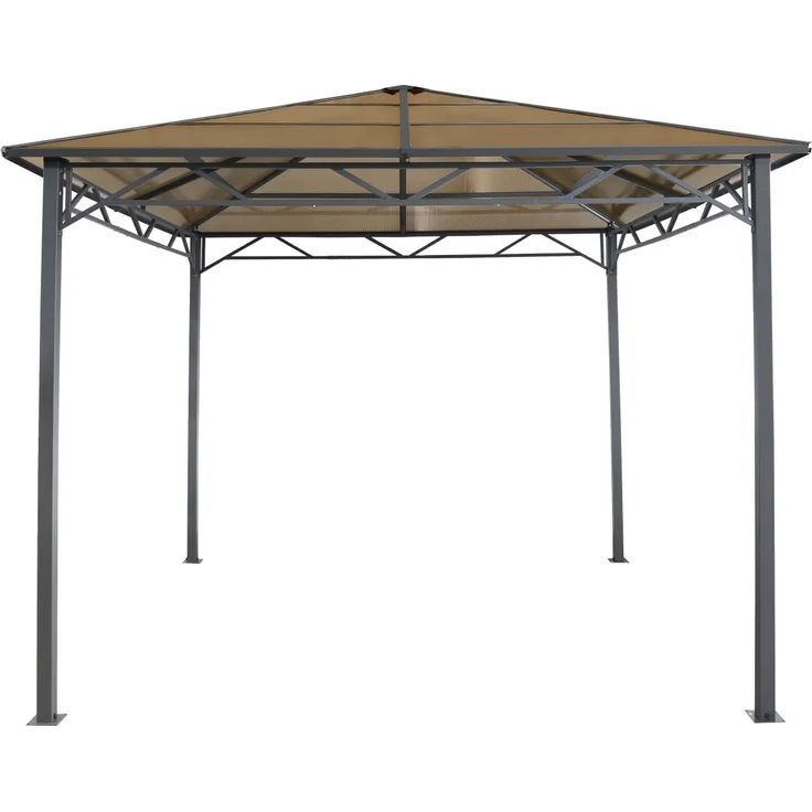 Tepro Pavillon Jackson 276 x 276 cm anthrazit Gartenzelt Gartenpavillon