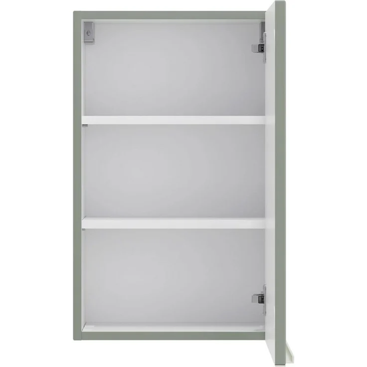 welltime Hängeschrank TRIENT, Hängeschrank 40 cm, gedämpfte Scharniere (Maße (B/H/T): ca. 40/64/20 cm) Schilfgrün, gedämpfte Tür, verstellbare Einlegeböden – Bild 3