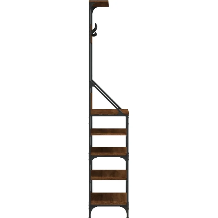 vidaXL Kleiderständer mit Schuhablage Braun Eiche-Optik 70x34x184 cm 837876 – Bild 5