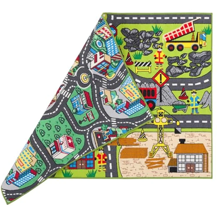 Pergamon Straßenteppich Beidseitig Kinder Spielteppiche für Kinderzimmer und Spielzimmer – Bild 3