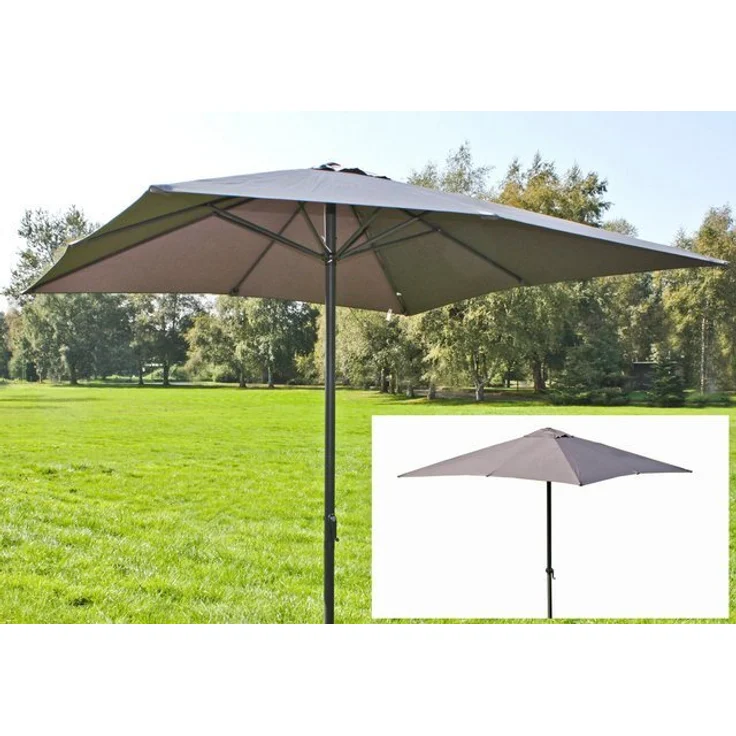 Sonnenschirm Anthrazit 250 x 250 cm 8 Streben – Bild 2