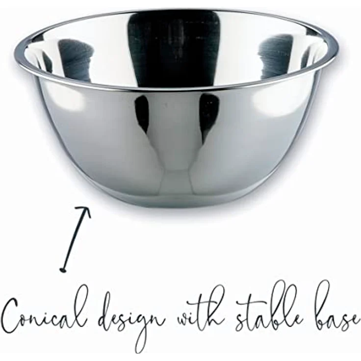 LACOR - 14016 - Garinox Konische Schale, Futternapf, Salatschüssel, Lebensmittelbehälter, Edelstahl, 16 cm, Fassungsvermögen: 0.9 L – Bild 6
