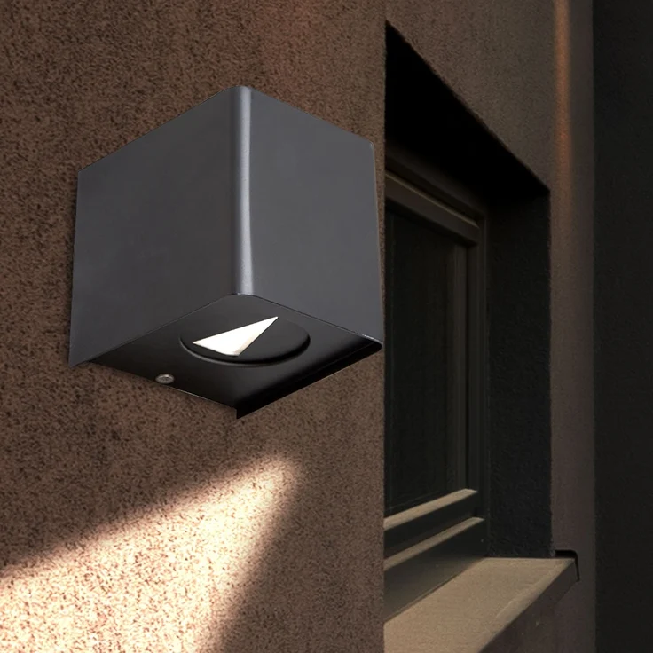 LED Außen-Wandleuchte, schwarz, H 11,5 cm – Bild 4