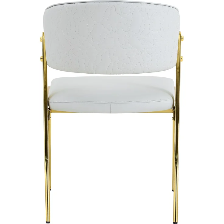 Rayofly-2er-Set Esszimmerstühle, Metallgestell, gepolsterter Sitz & Rückenlehne, stabil,H 78.00cm x T 51.00cm x B 49.00cm,Hellgrau – Bild 10