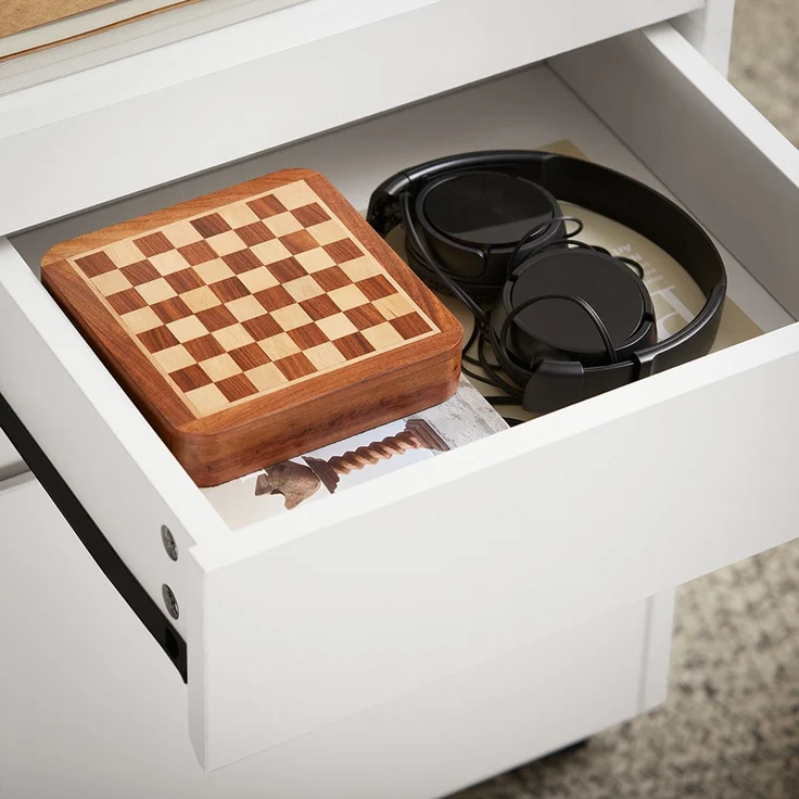 SoBuy FBT121-W Schubladenschrank Büro, Spanplatte, Melamin, Weiß, 40 x 54 x 40 cm – Bild 7