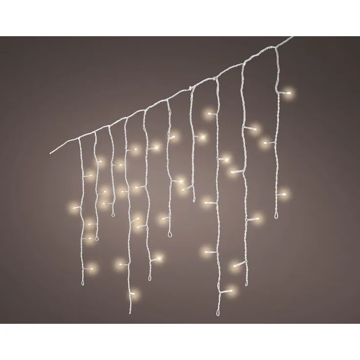 Kaemingk LED Lichtervorhang Icicle Lights 175 Lichter 7,5 m weiß