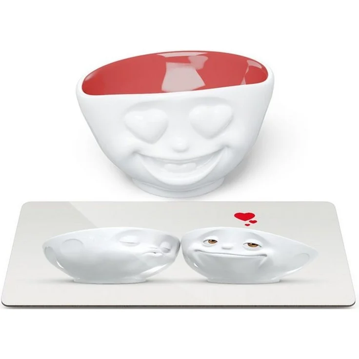 FIFTYEIGHT PRODUCTS Geschirr-Set Valentinstag Schale Herzlich Rubin & Brettchen Das süsse Leben – Bild 2