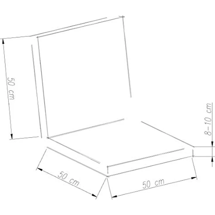 Chicreat Set mit 2 Sitzkissen 98 x 50 x 8 cm, Dunkelgrau – Bild 4