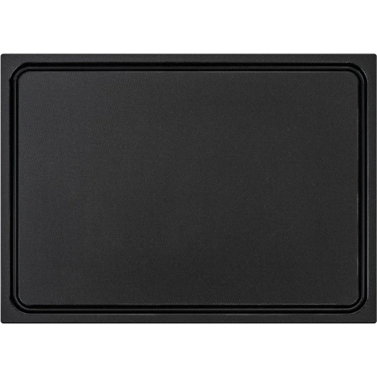 MUVELL Schneidebrett Kunststoff, Schwarz, 45x30x2 cm, mit Saftrille, EXTRA dick, Kunststoff, (Stück, 1-St, Schneidebrett), messerschonend,Saftrille,Extra Dick – Bild 4