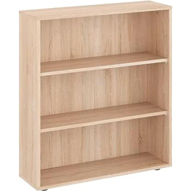 KOMTO Bücherregal Lumo 80 cm breit Regal mit 3, 4, 6 Ebenen und Höhenverstellbare Regale, Aufbewahrungsregal Bookshelf Weiß – Bild 2