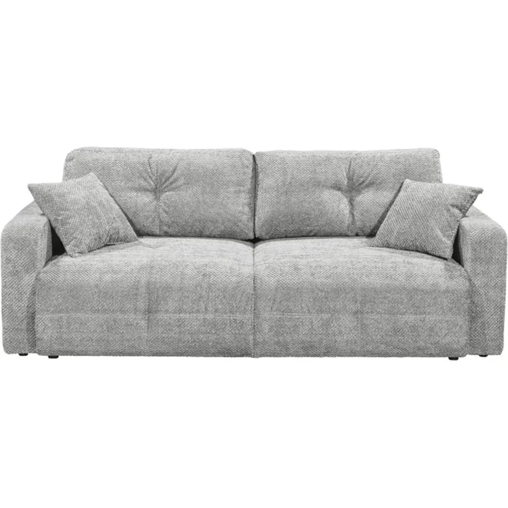 Schlafsofa Bullet von ED Exciting Design – Komfortables Mikrofaser-Sofa mit Nosagfederung Farbe Silber, Bettkasten und Liftbeschlag – Bild 4