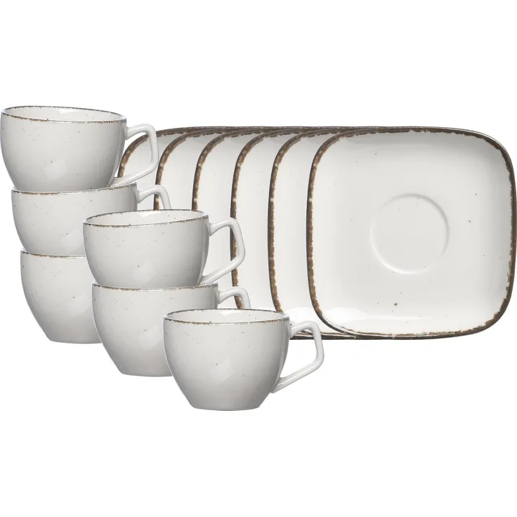 Ritzenhoff & Breker Casa Espressotasse mit Untertasse 6er Set beige
