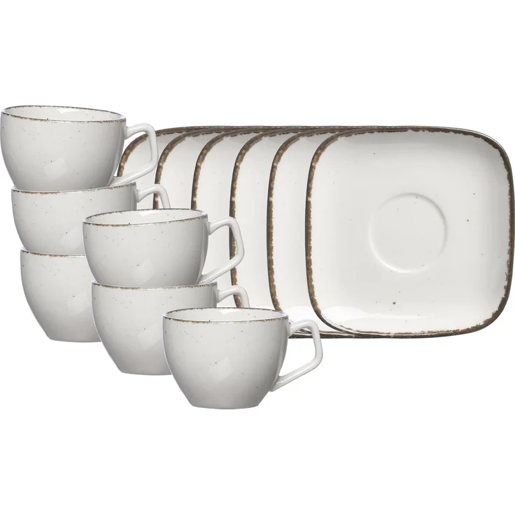Ritzenhoff & Breker Casa Espressotasse mit Untertasse 6er Set beige – Bild 1