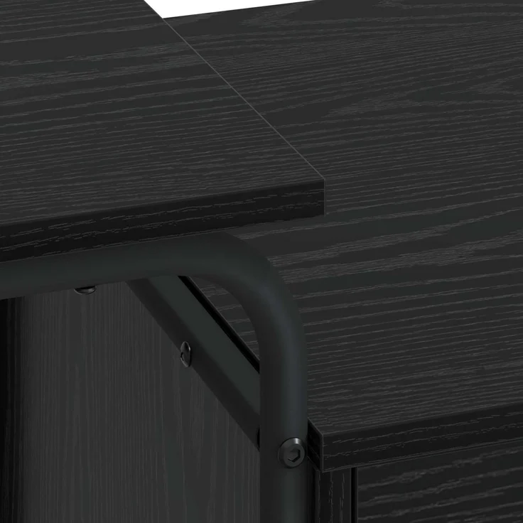 vidaXL Schreibtisch mit Stauraum Schwarz Eichen-Optik 120 x 50 x 75 cm 8007996 – Bild 8