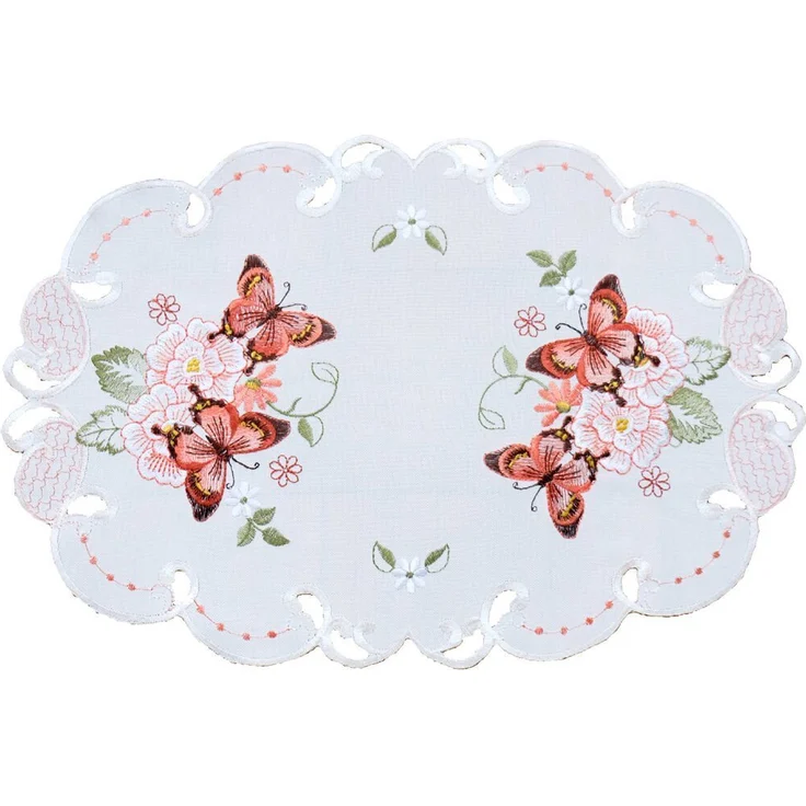 matches21 HOME & HOBBY Tischdecke Tischdeckchen LUCIE Schmetterlinge & Cutouts Polyester 30 x 45 cm (1-tlg), Pflegeleicht & waschbar bei 30 °C – Bild 1