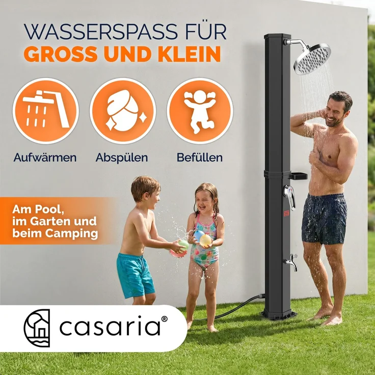 CASARIA® Solardusche 35 Liter UV-beständig – Bild 6