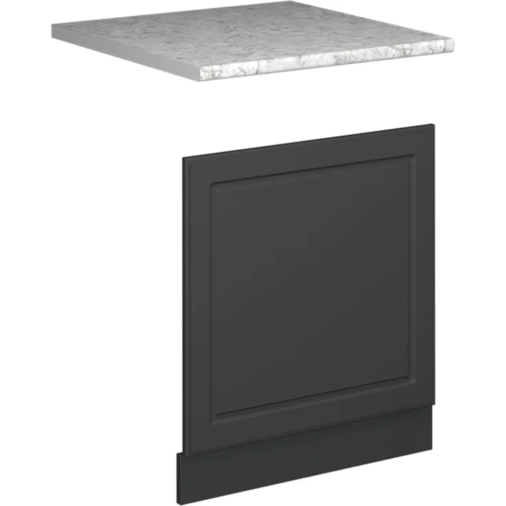 Frontblende Fame-Line Anthrazit-Gold Landhaus/Anthrazit 60 cm, AP Marmor Vicco – Bild 1