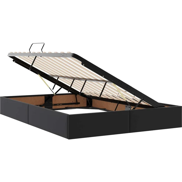 vidaXL Ottoman Bettgestell Schwarz 140 x 190 cm Kunstleder 3442770 – Bild 6