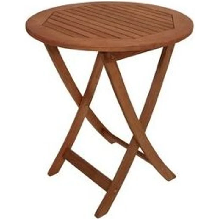 TPFGarden Gartentisch Sidney (1-St, Robuster Garten Holztisch Outdoor Garten-Klapptisch 65cm Durchmesser), Holz (aus Eukalyptusholz) - Hochwertige Verarbeitung - Wetterfest – Bild 6