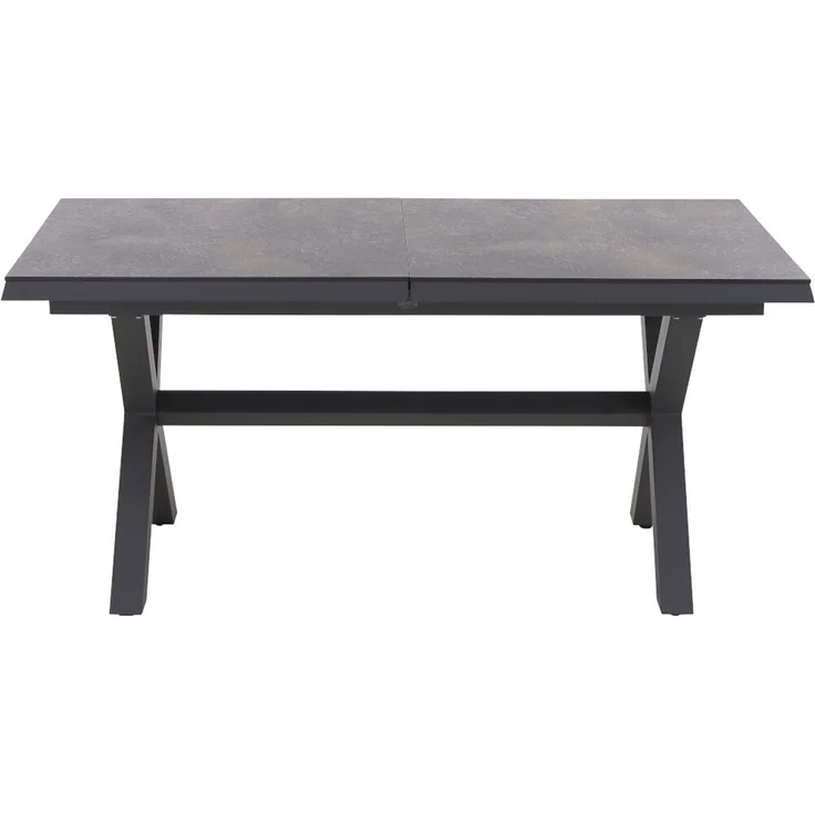 Siena Garden Sincro Ausziehtisch 160/200x90 cm, Aluminium (matt anthrazit) & HPL Titan – Bild 2