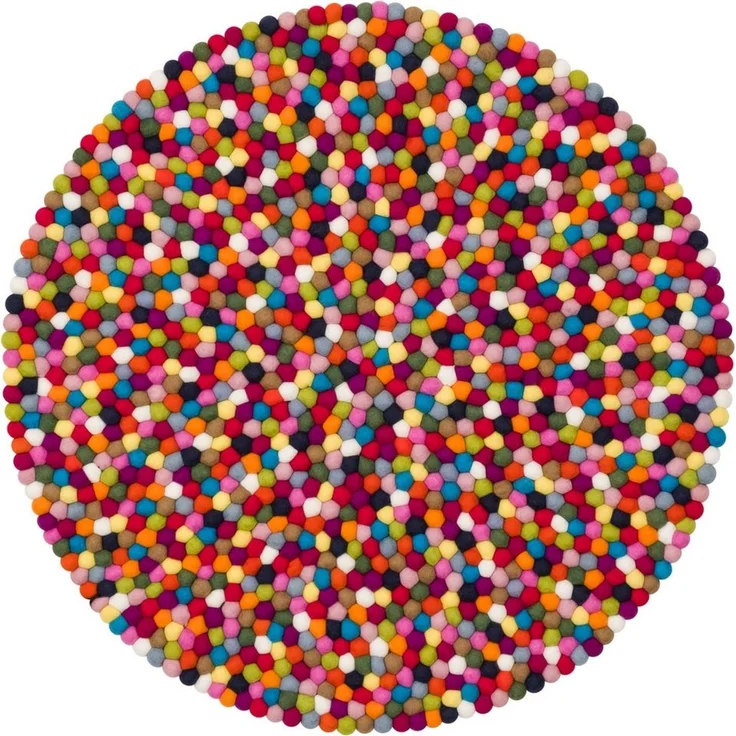 myfelt Wollteppich Lotte Filzkugelteppich, 100% reine Schurwolle – Bild 1