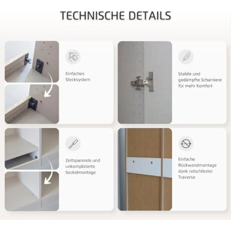 Rauch Möbel MYLORA, Kleiderschrank, Farbe Beige, Breite 226 cm – Bild 12