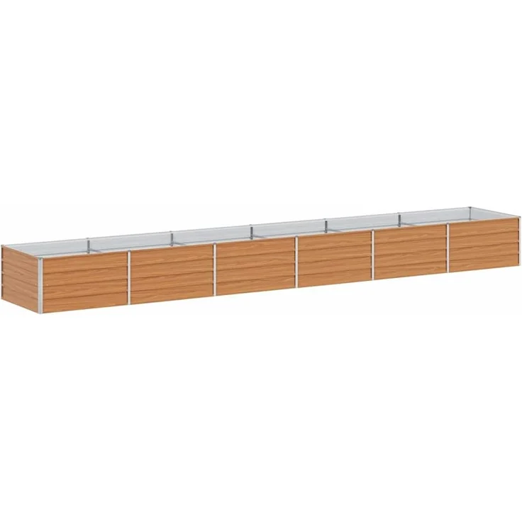 vidaXL Hochbeet Hellbraun 480 x 80 x 45 cm Verzinkter Stahl 42017341 – Bild 6