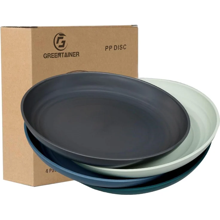 Greentainer Teller 4er Set 19.8cm Unzerbrechlich Mikrowellenfest – Bild 1
