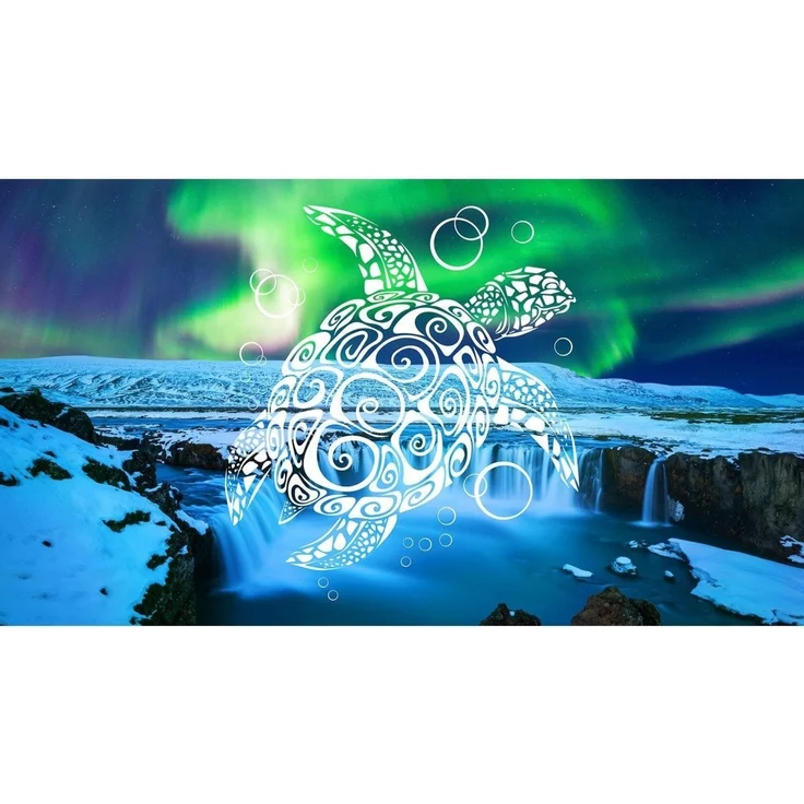 Mijolnir 'Blue Turtle 90' Strandtuch, Mehrfarbig, 90 x 150 cm – Bild 6