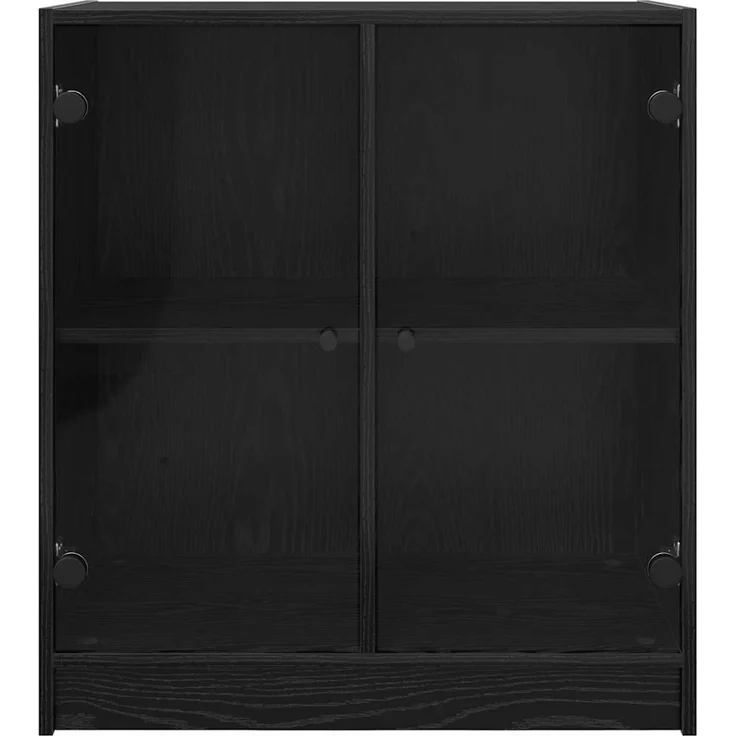 vidaXL Seitenschrank Schwarz Eichen-Optik 68 x 37 x 75,5 cm 886248 – Bild 5