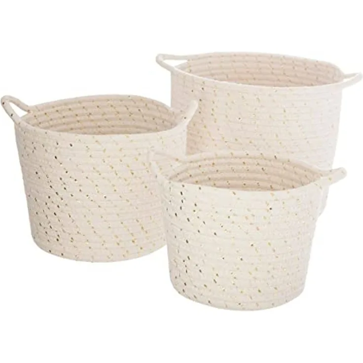 Aufbewahrungskörbe, 3 Stück, weiß